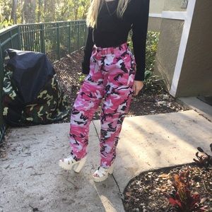 pink camo pants